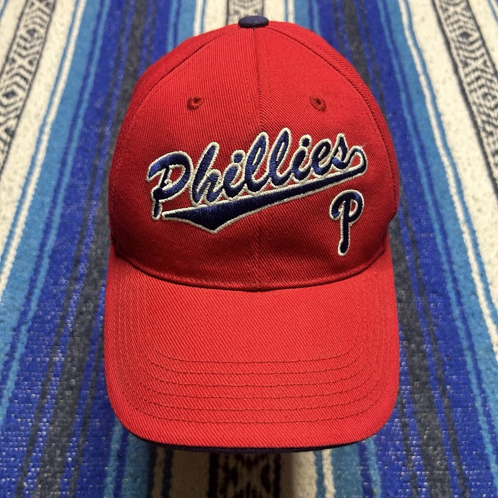 Philadelphia Phillies Fan Favorite MLB Red Blue Strapback Baseball Hat Cap